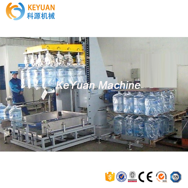 Durable 18.9L Liter Jar 3 - 5 Gallon Bottle Palletizing Machine with Roller Conveyor