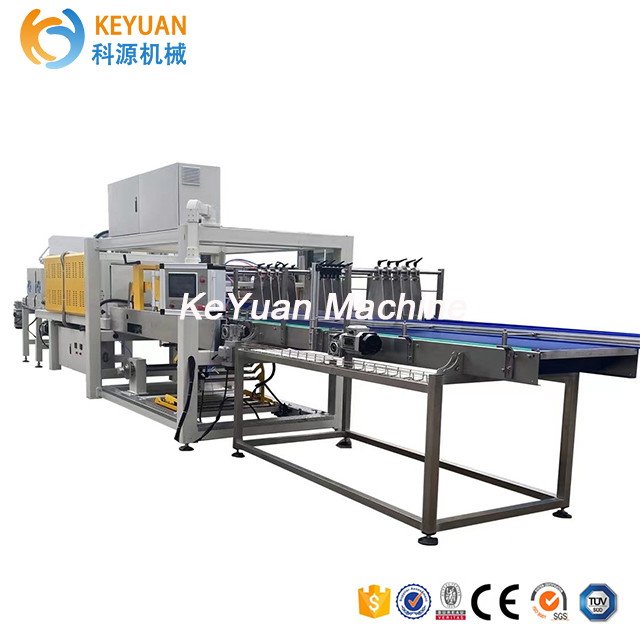 KeYuan Automatic Small Liquid Beverage Plastic Mineral Water Bottle Film Group wrapper Heat Shrink Wrapping Packing Machine