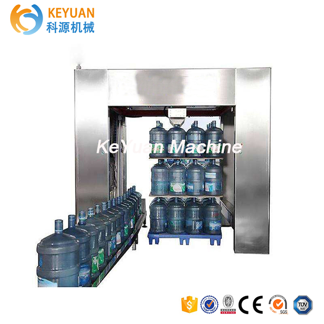 Durable 18.9L Liter Jar 3 - 5 Gallon Bottle Palletizing Machine with Roller Conveyor