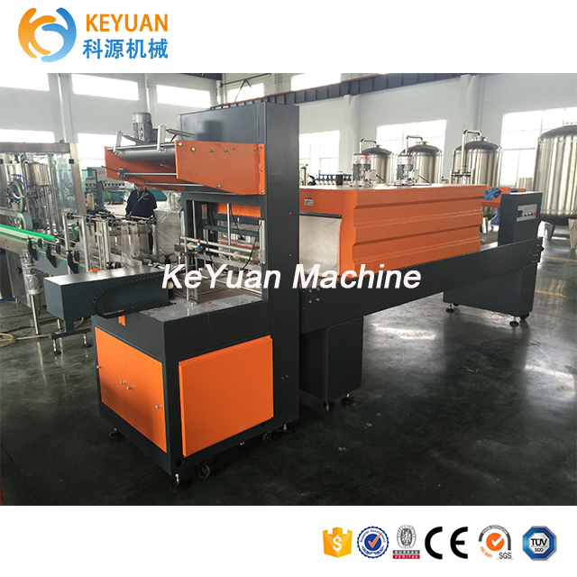 Small Automatic PE film Beverage Plastic PE PET Bottle Can Shrink Wrapping Packing Machine